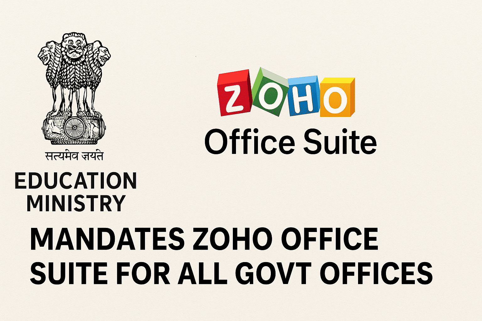Govt Offices to Use Zoho Suite: Education Ministry Order