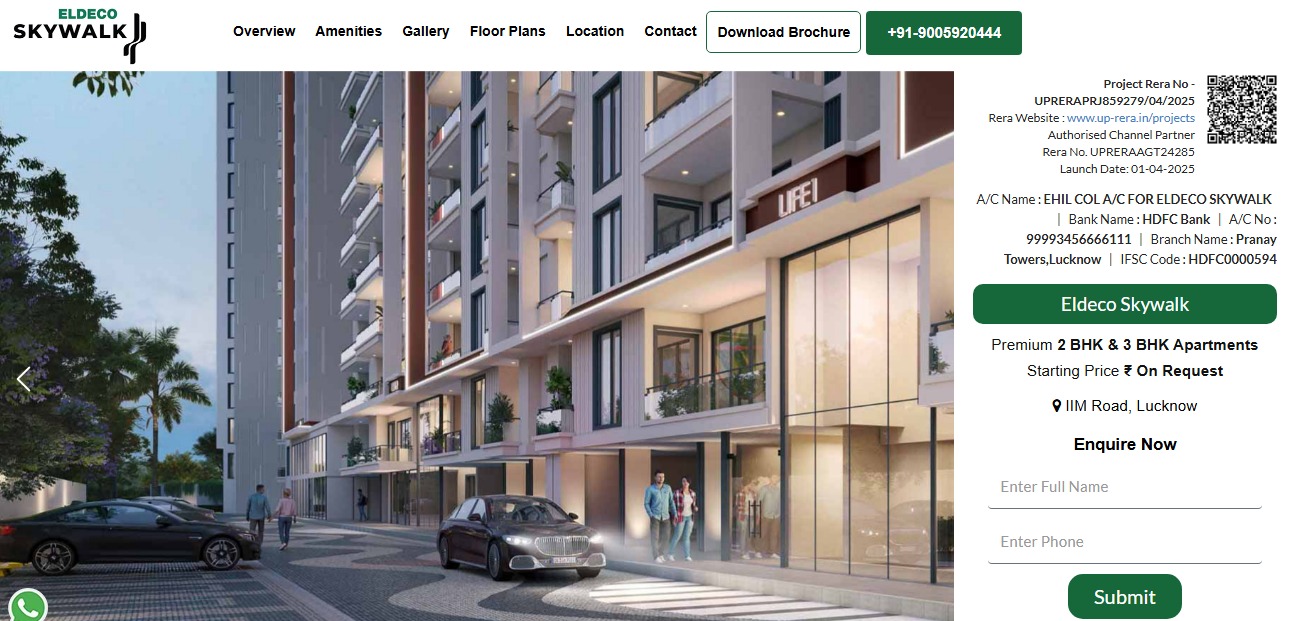 Eldeco Skywalk - Luxury 2 & 3 BHK Flats in Lucknow